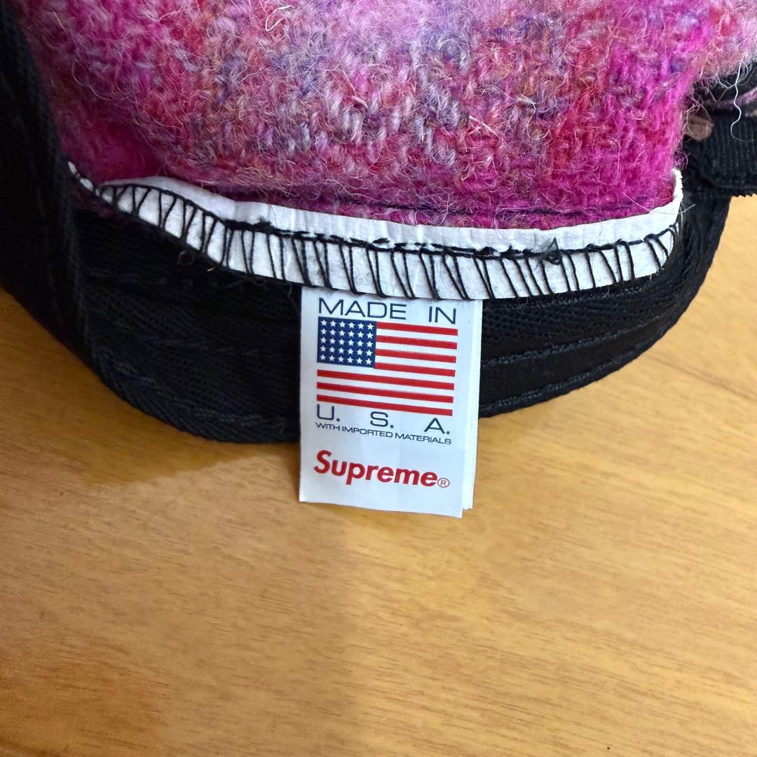 Supreme Harris Tweed Camp Cap ピンク 25ss