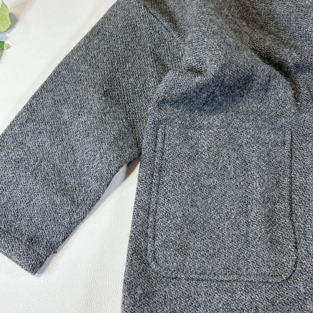 美品 evam eva プレスウールロングコート　カーディガン　Fサイズ