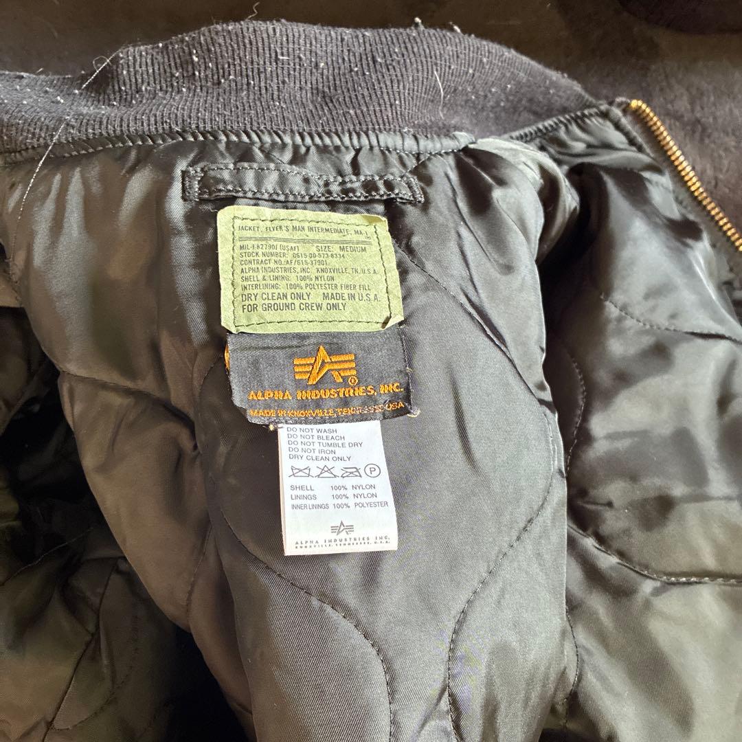 ALPHA INDUSTRIES MA-1 フライトジャケット　ブラック M