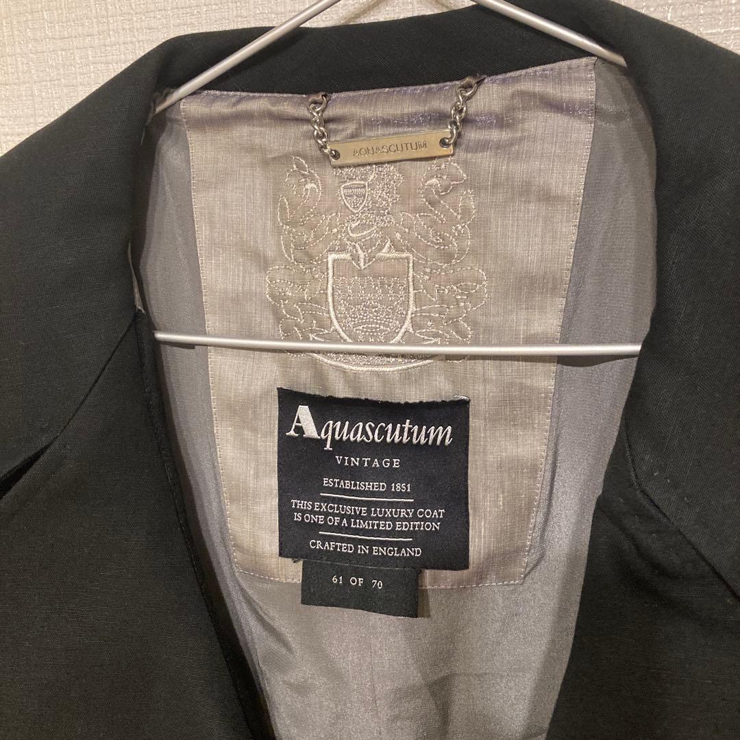 早い者勝ち❕ Aquascutum 英国製 限定61/70 シルク裏地 コート