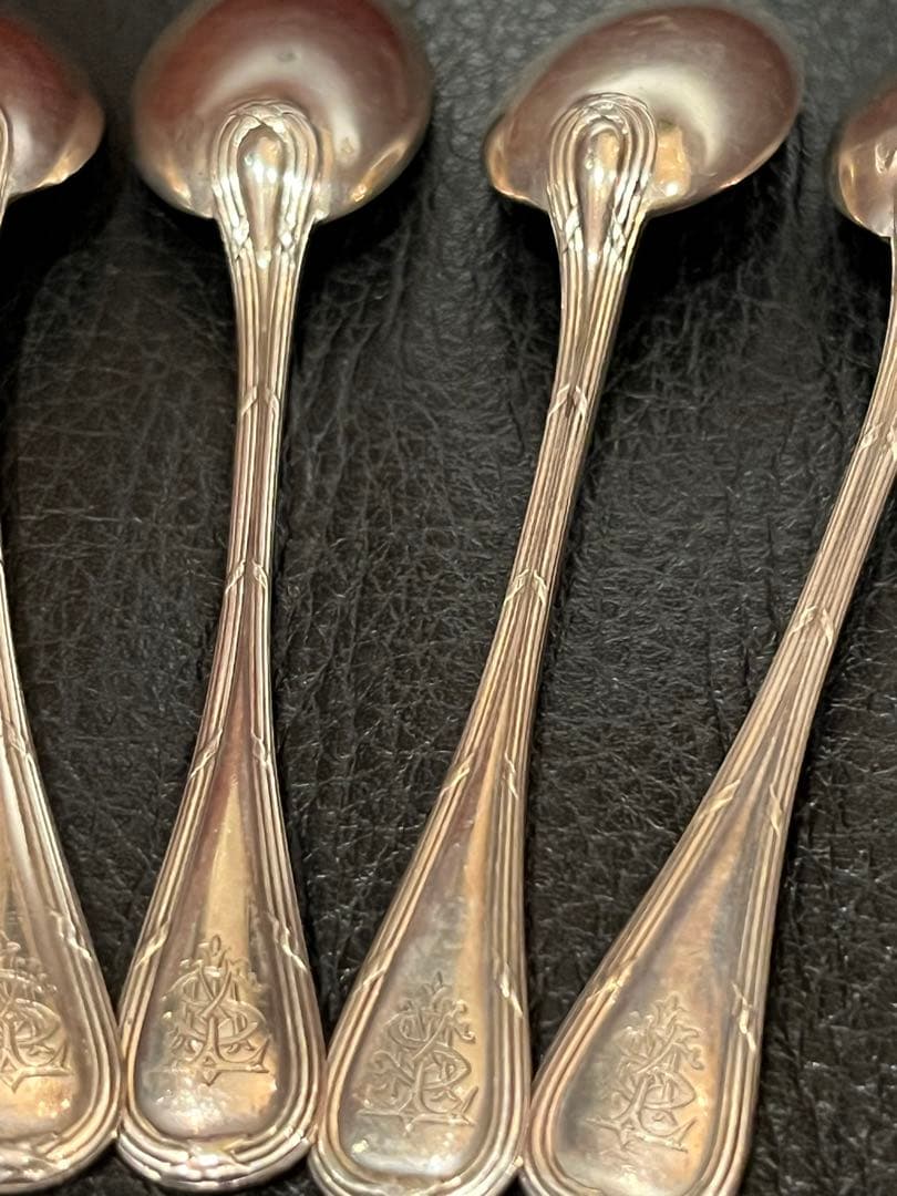 ピュイフォルカ　純銀製　950 フランス　アンティーク　5本セット　スプーン