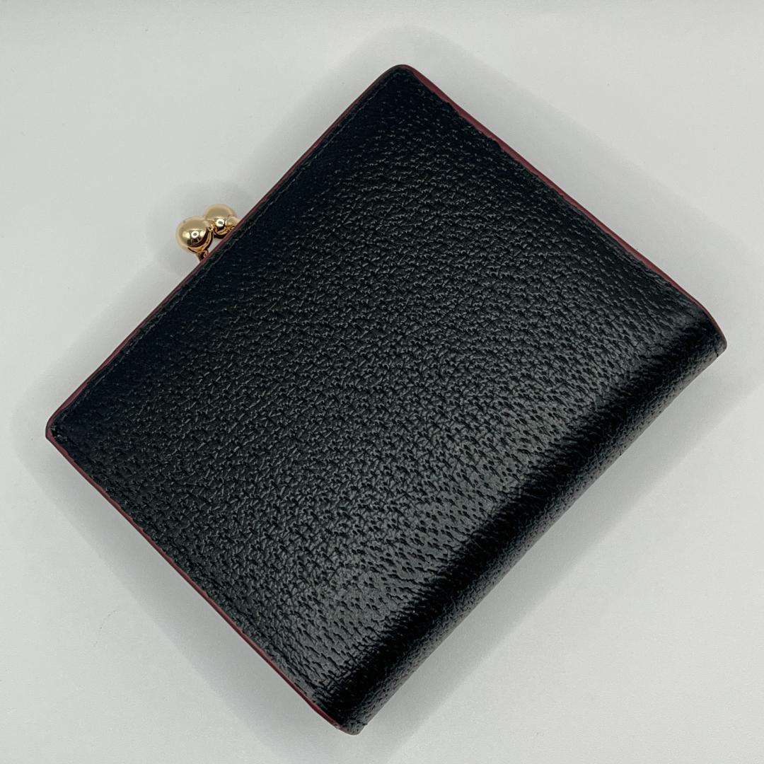 未使用 Vivienne Westwood 新品 折財布 黒 シンプル　がま口