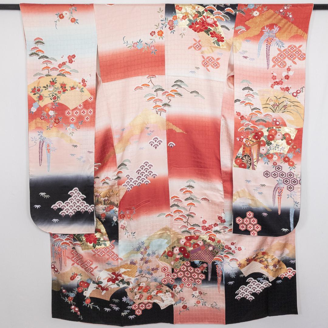 sarasa R7SK1330 振袖+帯 2点セット 花 華やか 六通柄