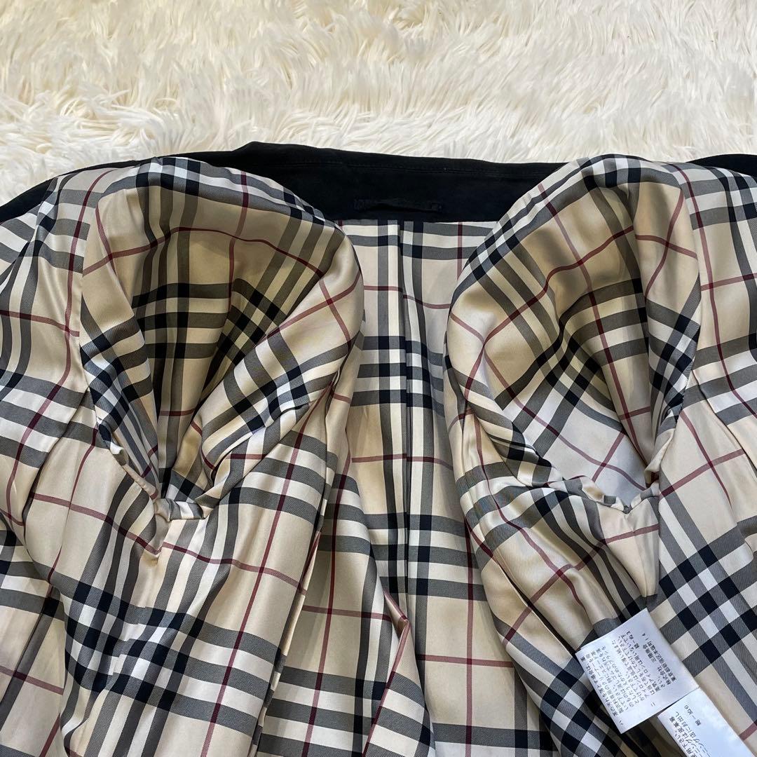 BURBERRY LONDON 羊革 スエード ジャケット ノバチェック 40