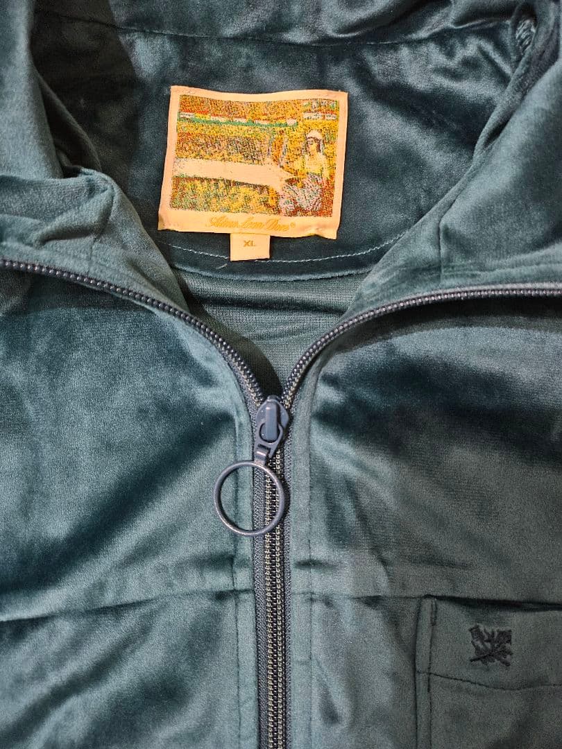 エメレオンドレ ダブルジップベロア トラックジャケットGreen XL