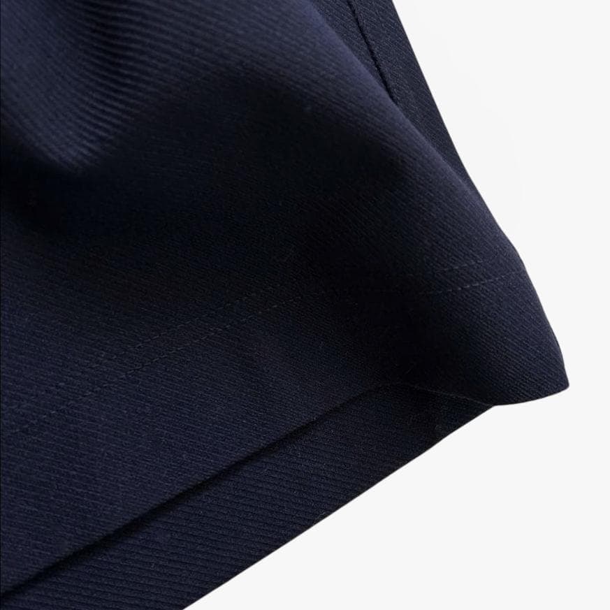 新品 45R✨ウール混 ゆるめのバルーン ストレッチ ロングスカート ネイビー