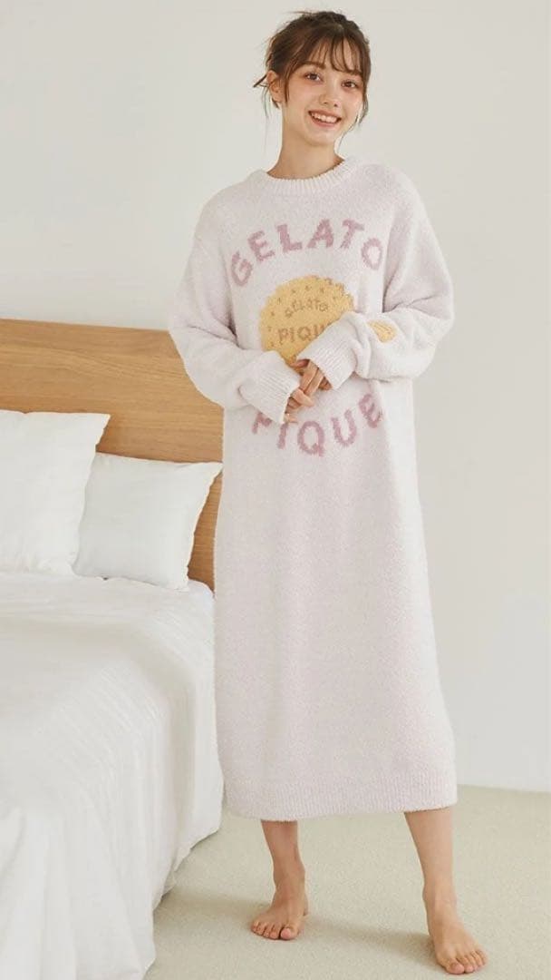 新品♡⃛ 完売品 ジェラートピケ パウダービスケットジャガード ワンピース ピンク