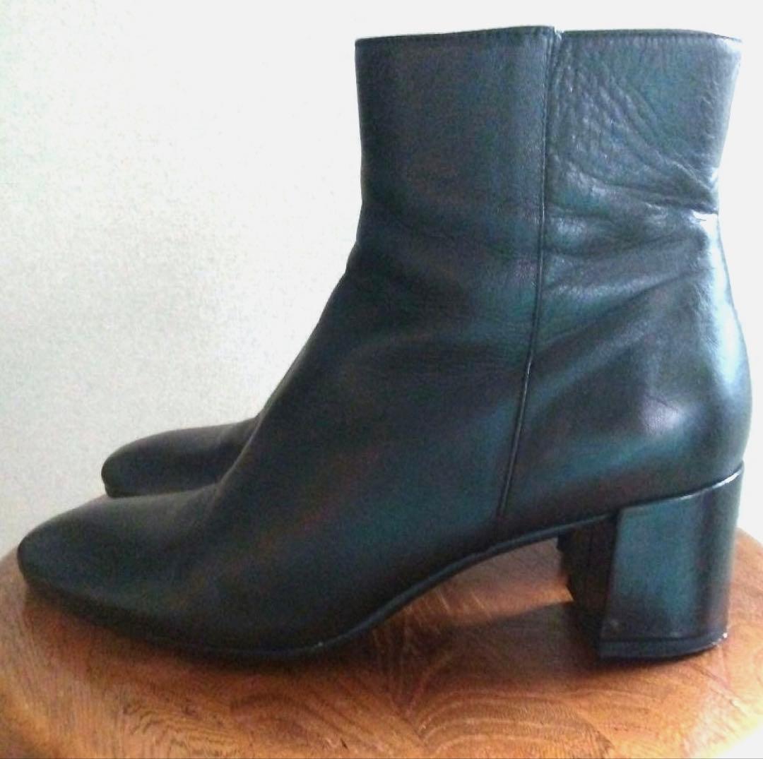 FABIO RUSCONI ショートブーツ39 BLACK