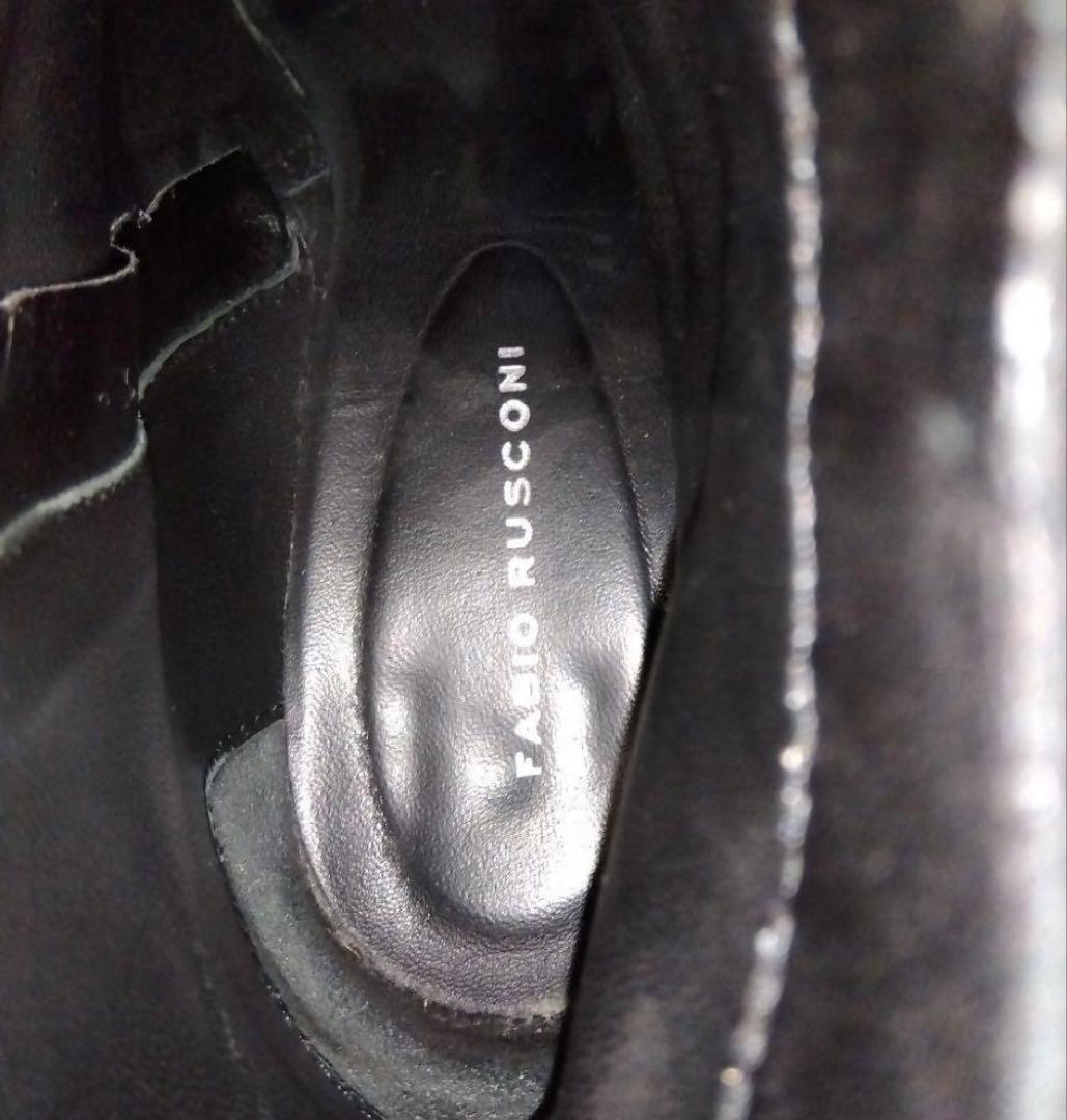 FABIO RUSCONI ショートブーツ39 BLACK