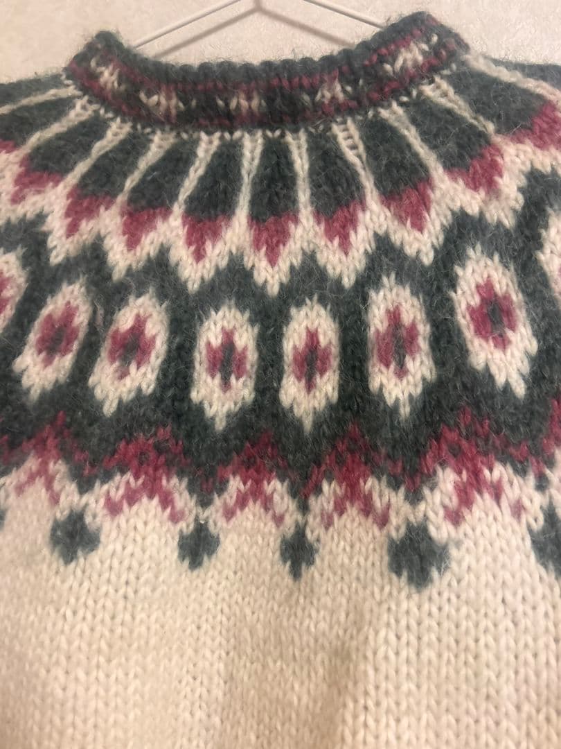 美品　Alva Knit　フェアアイル　カーディガン　アイスランド製