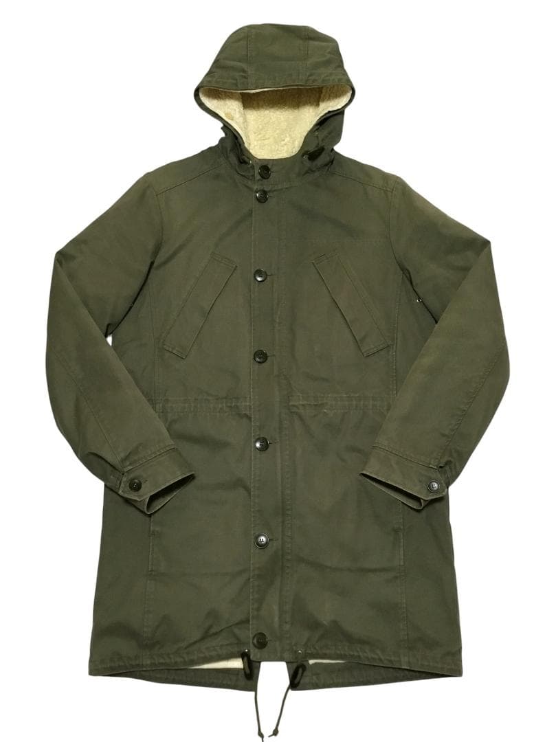 A.P.C. アーペーセー 裏ボアライナー付 モッズコート モスグリーン XS