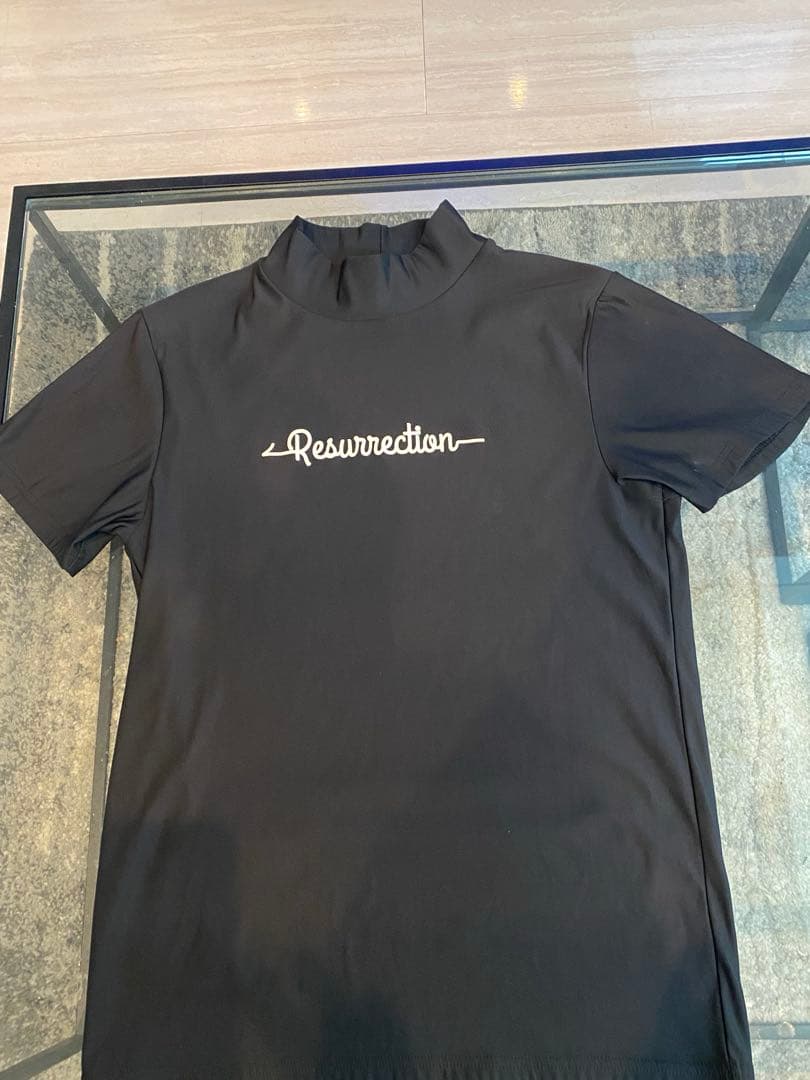 レザレクションメンズ半袖モックネックシャツ