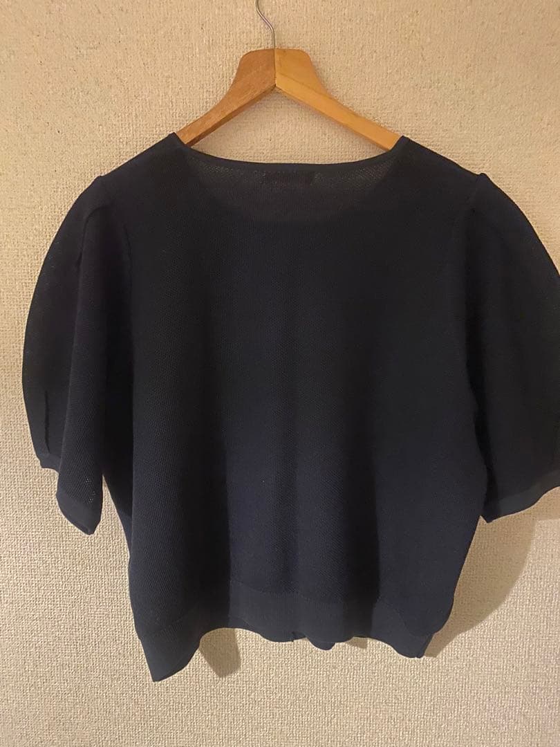 ローズティアラ♡46 ネイビーパールボタンカーディガン