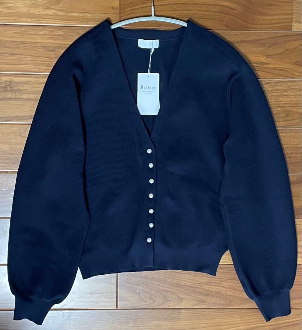 新品　パールコンビ カーディガン Ballsey トゥモローランド　ネイビー　春