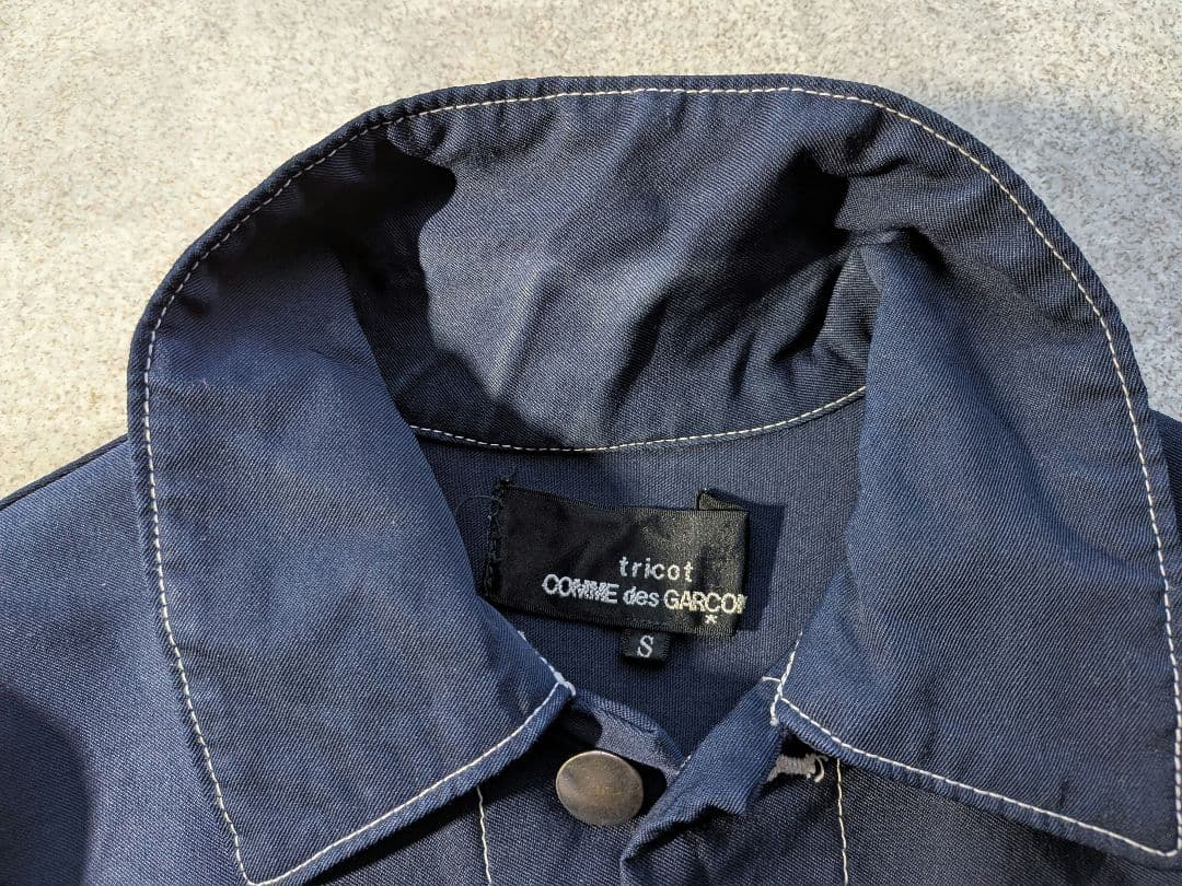 tricot COMME des GARÇONS ネイビージャケット S