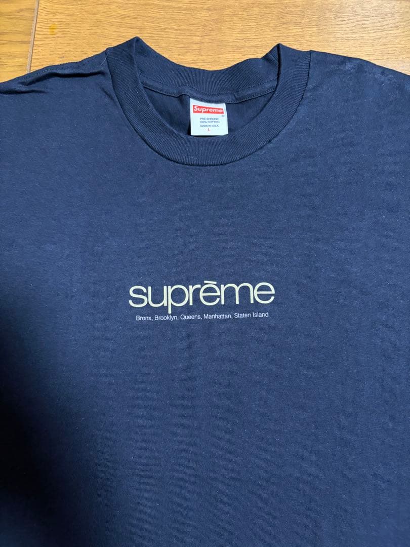 supreme ネイビー Tシャツ