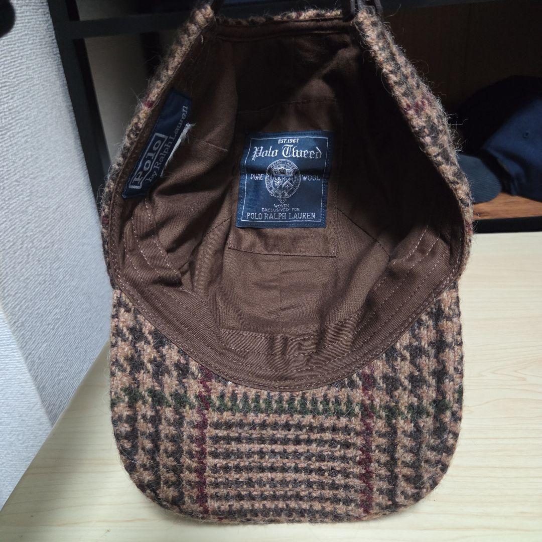完売品 ポロ ラルフ ローレン TWEED CAP チェック柄　ウール
