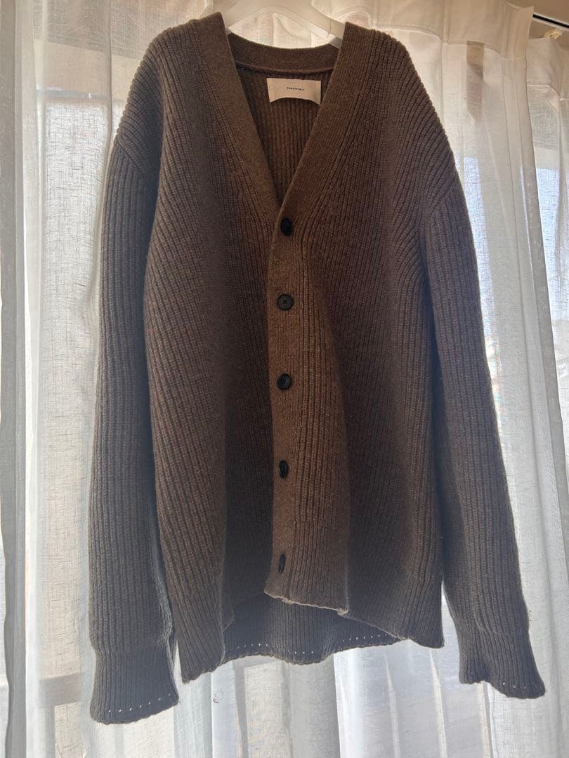 todayful Wool Ribknit Cardigan ニットカーディガン