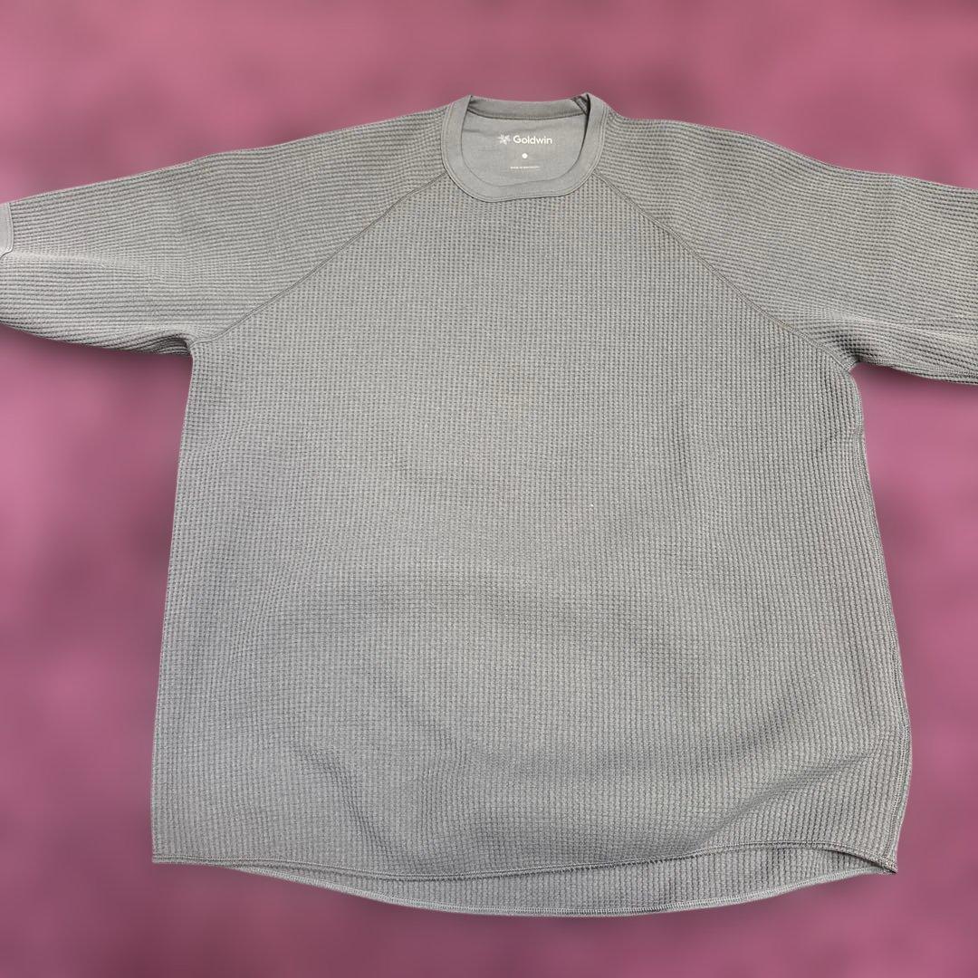Goldwin チャコールグレー　ワッフルTシャツ