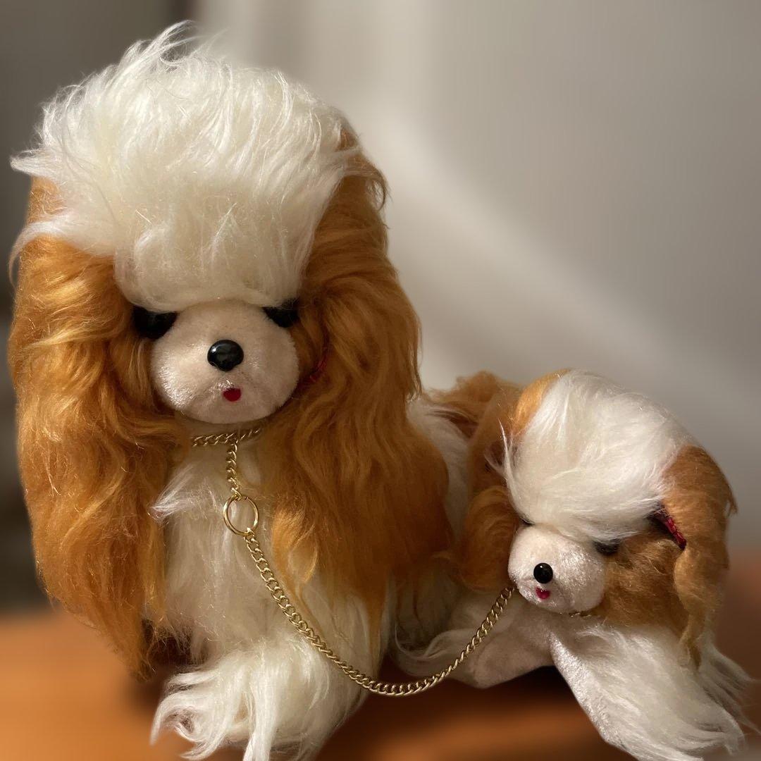 昭和レトロ　犬　わんちゃん　ぬいぐるみ　親子　レトロポップ　希少　当時物