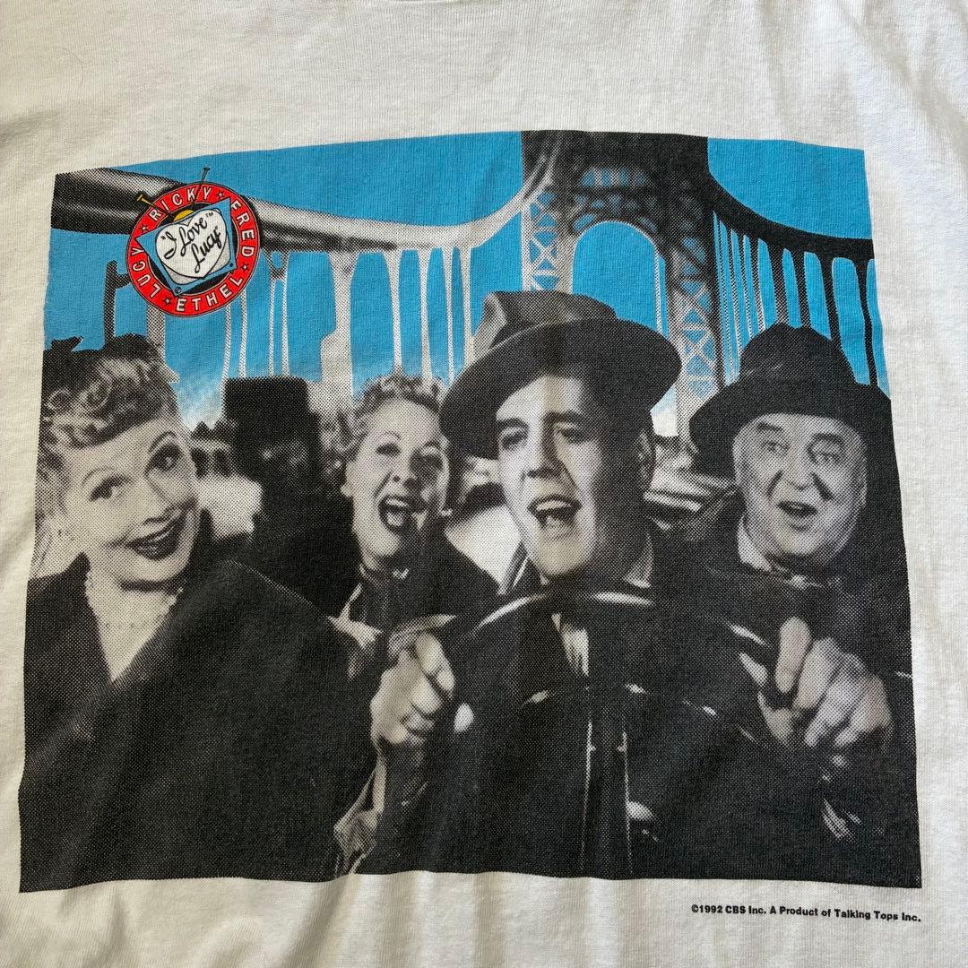 ヴィンテージ 90s I Love Lucy Tシャツ　シングルステッチ　白