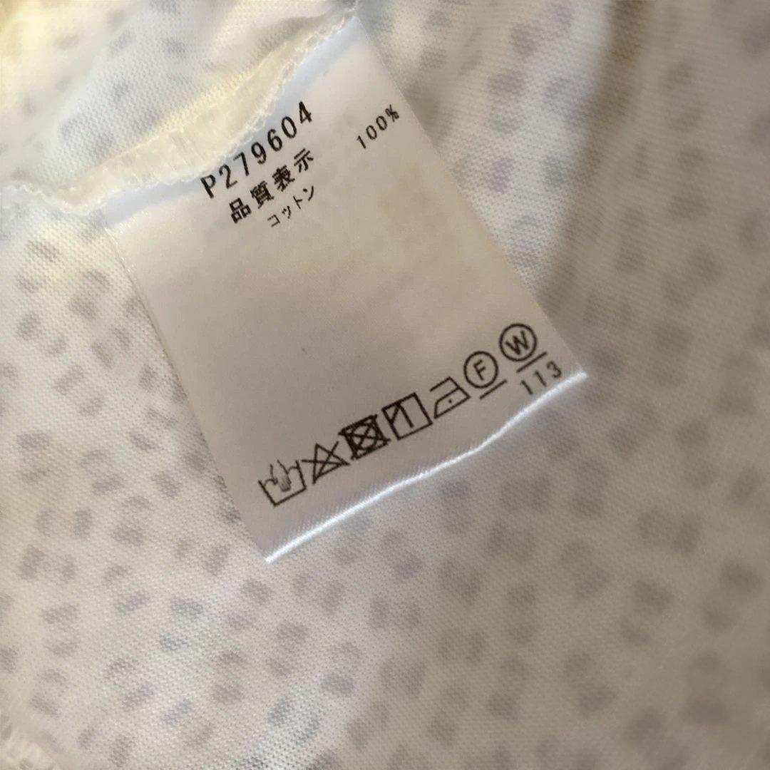 新品 未使用 ピッコーネ 接触冷感 半袖Tシャツ 白地グレー系 L