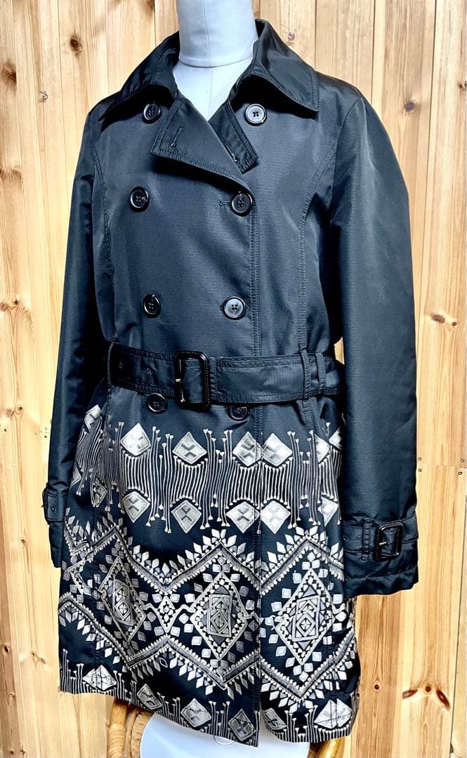K*u様 美品！ETRO Milano エトロ 中綿あり トレンチコート 黒 ★