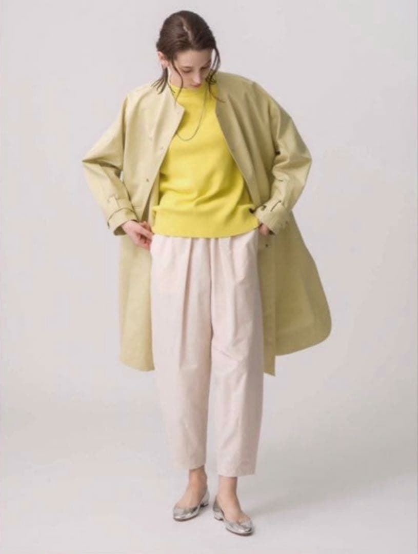 〈極美品〉ebure × Ron herman コットンツイルノーカラーコート